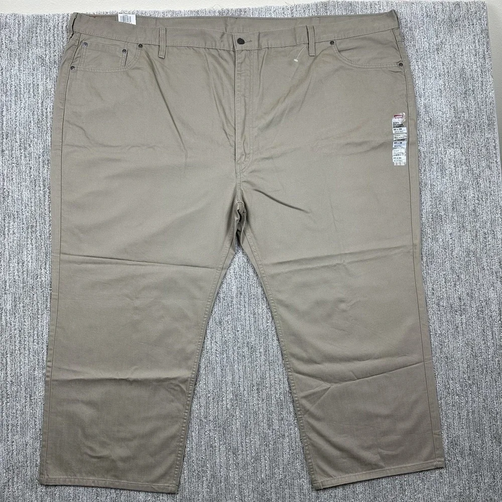 Levi's 559 Beige Relaxed Straight Jeans‎ Size W60 X L28 Big & Tall NWT